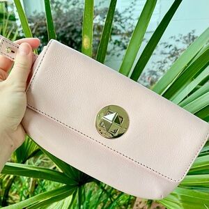 Kate Spade Light Pink Wristlet with Gold Accent